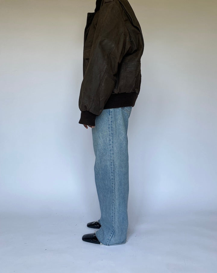 VINTAGE BROWN LEATHER JACKET 4974