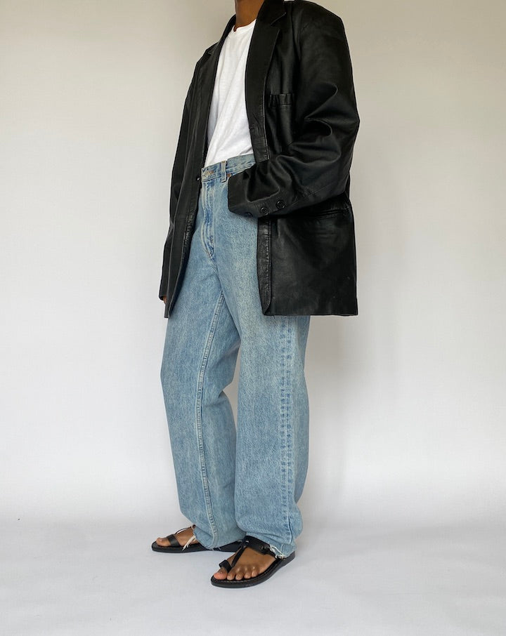 VINTAGE BLACK LEATHER JACKET 5083