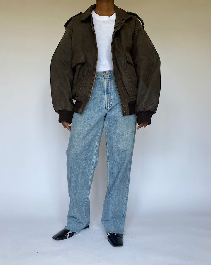 VINTAGE BROWN LEATHER JACKET 4974