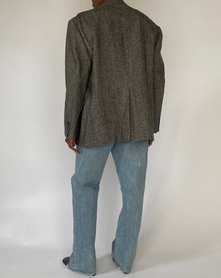 VINTAGE WOOL HERRINGBONE BLAZER 5190