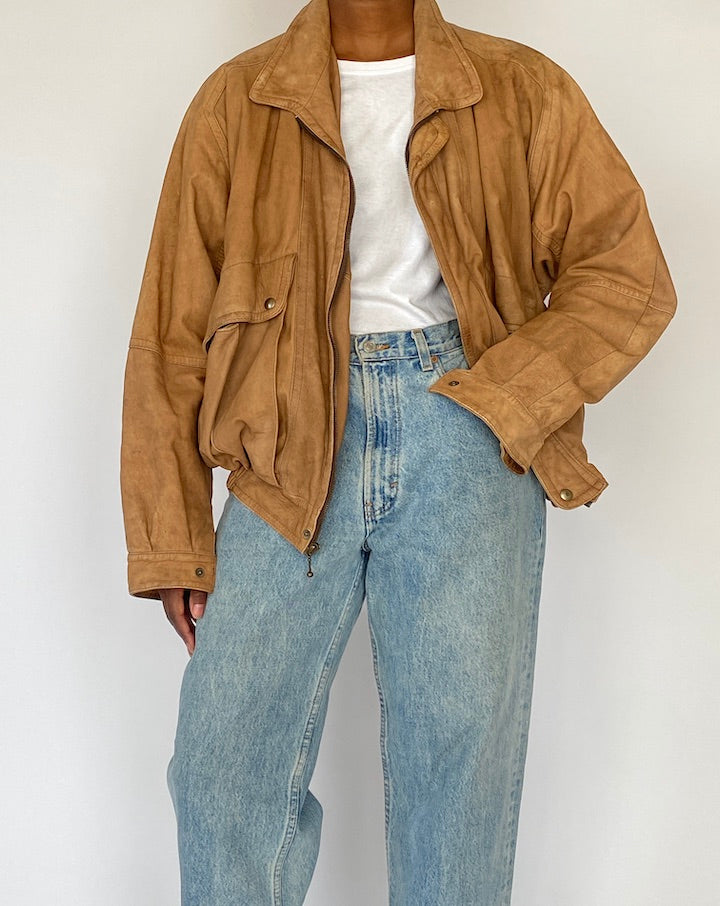 VINTAGE BROWN LEATHER JACKET 5176