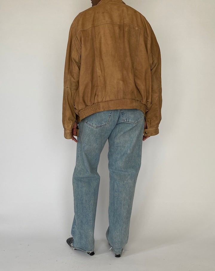 VINTAGE BROWN LEATHER JACKET 5176