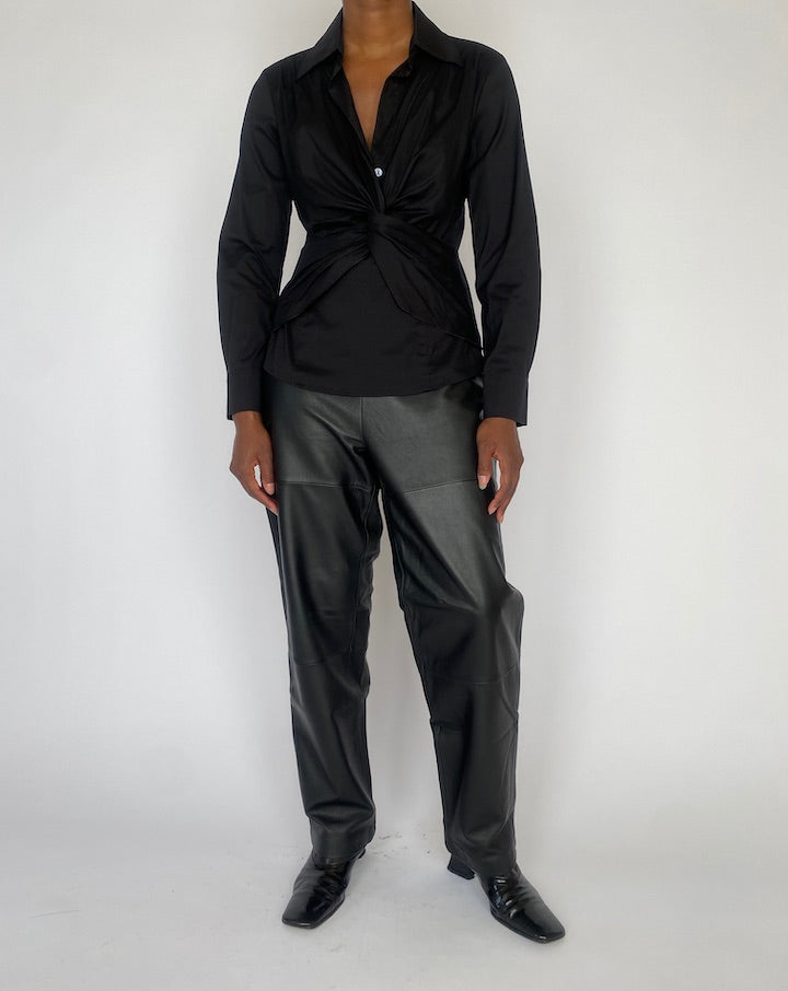 VINTAGE BLACK LONG SLEEVE TOP 4793