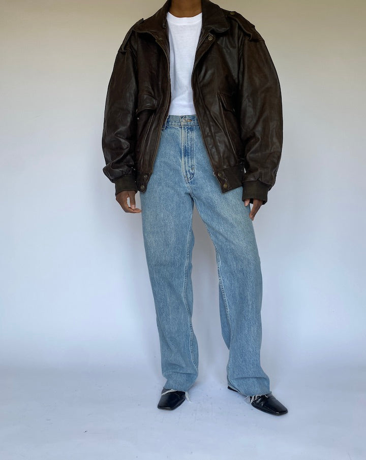 VINTAGE BROWN LEATHER JACKET 4963
