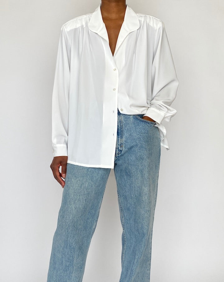 VINTAGE WHITE BLOUSE 4557