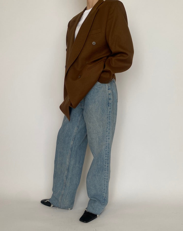 VINTAGE BROWN OVERSIZED BLAZER 4326