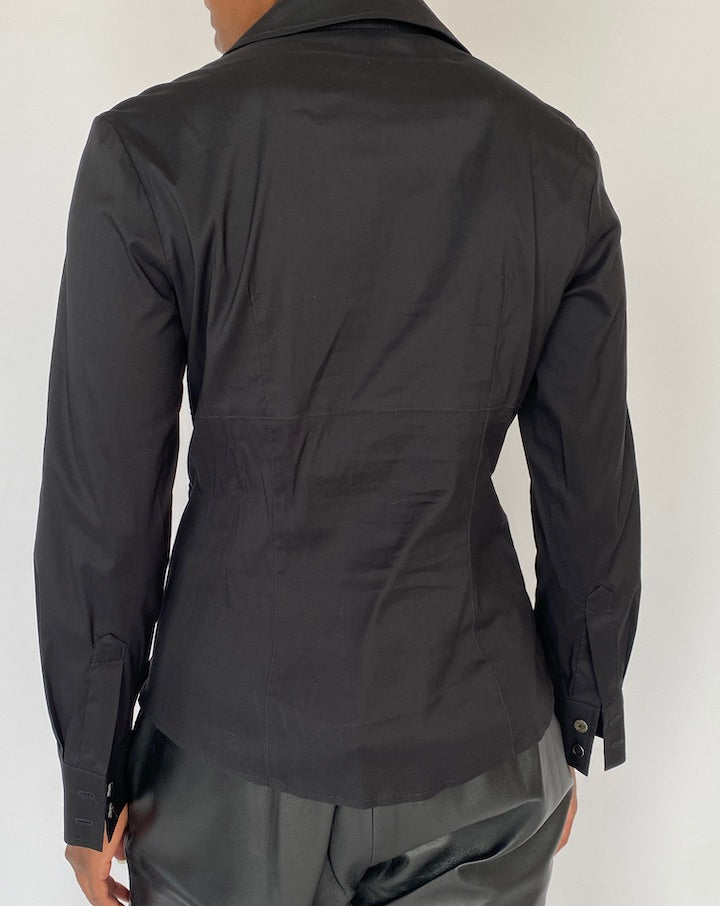 VINTAGE BLACK LONG SLEEVE TOP 4793