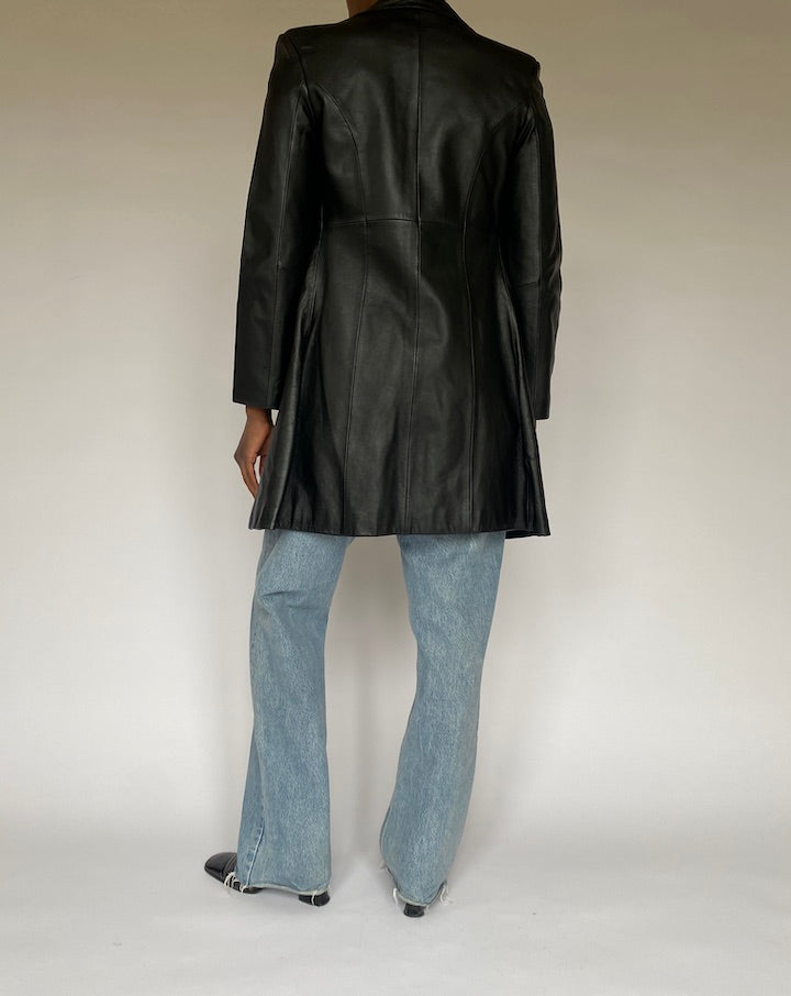 VINTAGE BLACK LEATHER JACKET 4892
