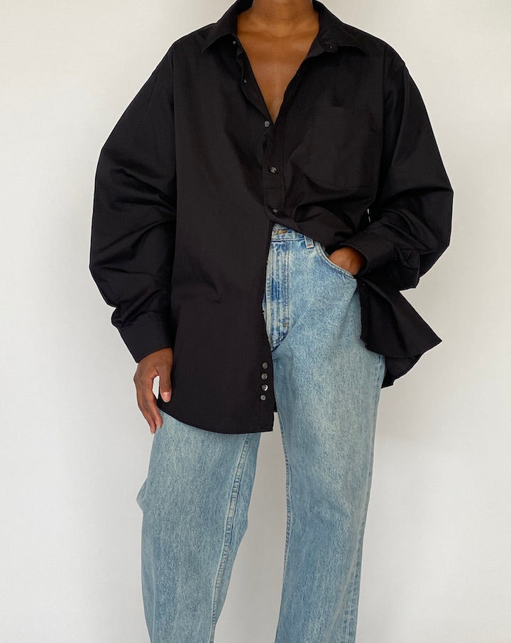 VINTAGE BLACK OVERSIZED SHIRT 5168