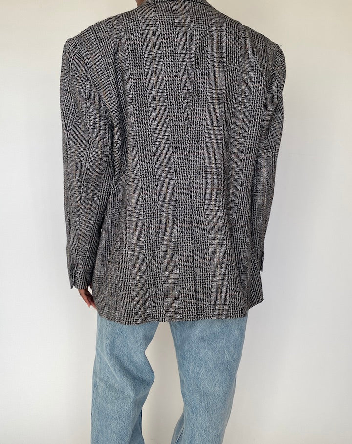 VINTAGE GREY HOUNDSTOOTH BLAZER 4329