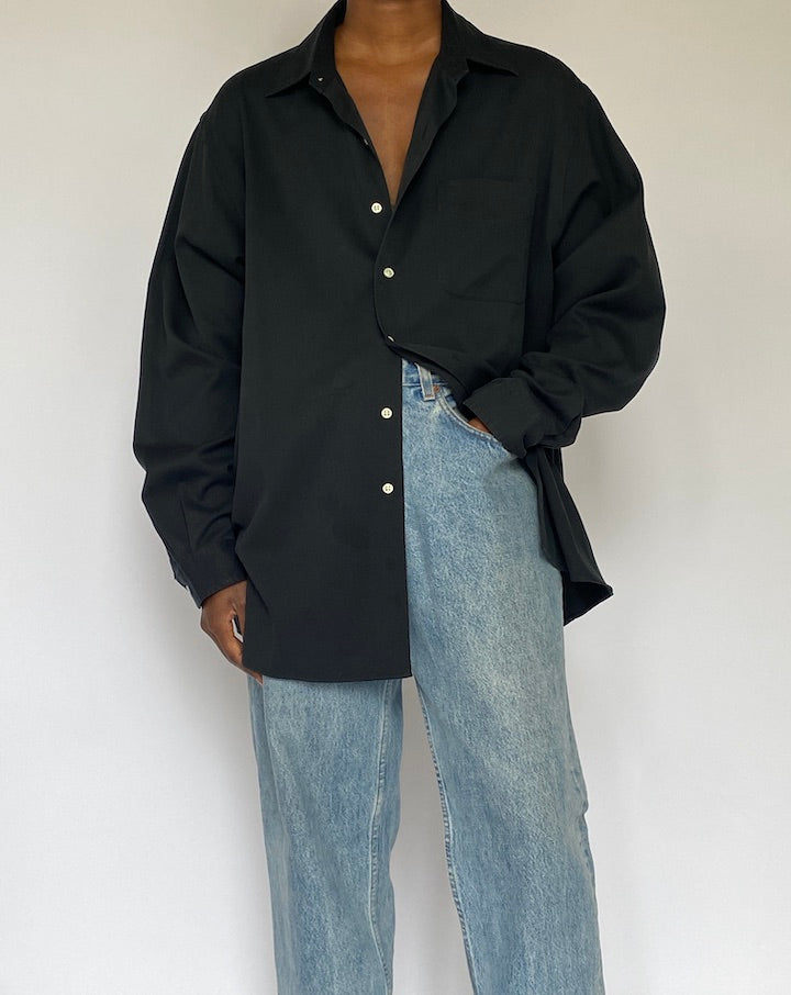 VINTAGE BLACK RALPH LAUREN SHIRT 4749