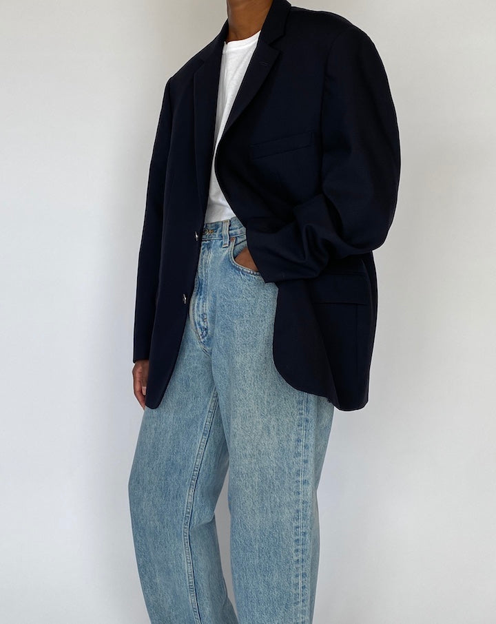 Vintage Black Single Breasted Blazer 5182