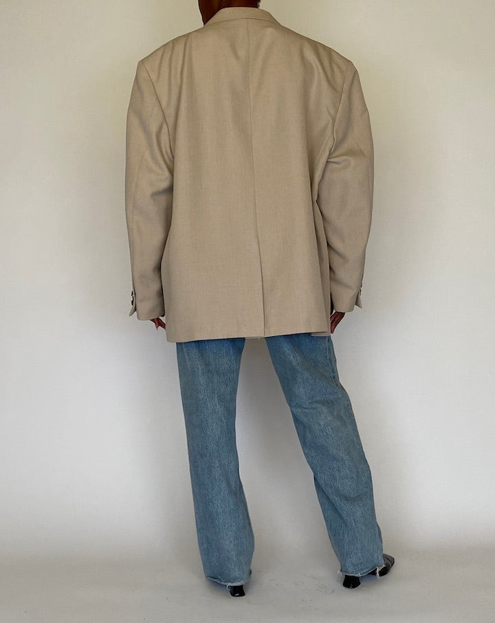 VINTAGE BEIGE OVERSIZED BLAZER 4488