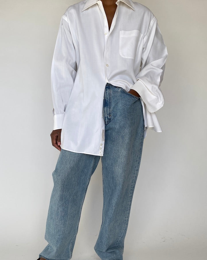 VINTAGE OVERSIZED WHITE SHIRT 4345