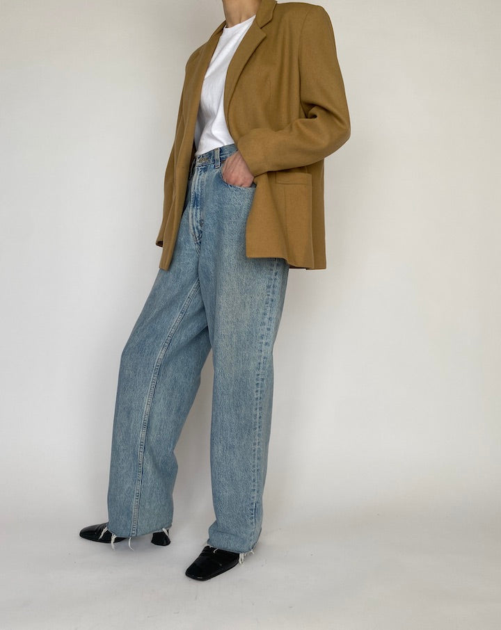 VINTAGE CAMEL COLORED WOOL BLAZER 4799