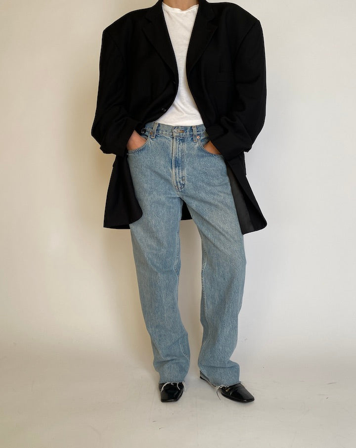 VINTAGE OVERSIZED BLACK BLAZER 4579