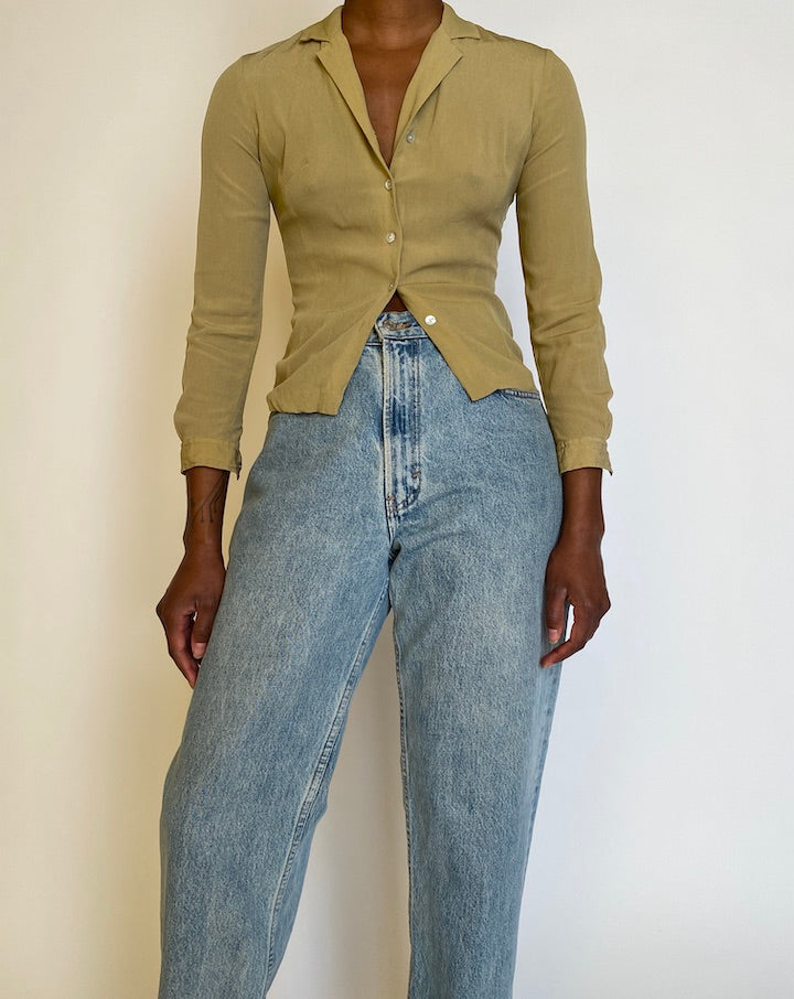 VINTAGE BEIGE BLOUSE 4524