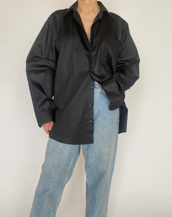 VINTAGE OVERSIZED BLACK SHIRT 4725