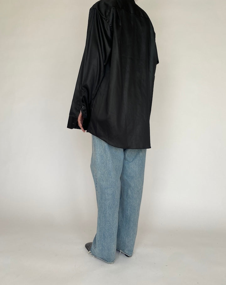VINTAGE OVERSIZED BLACK SHIRT 4725