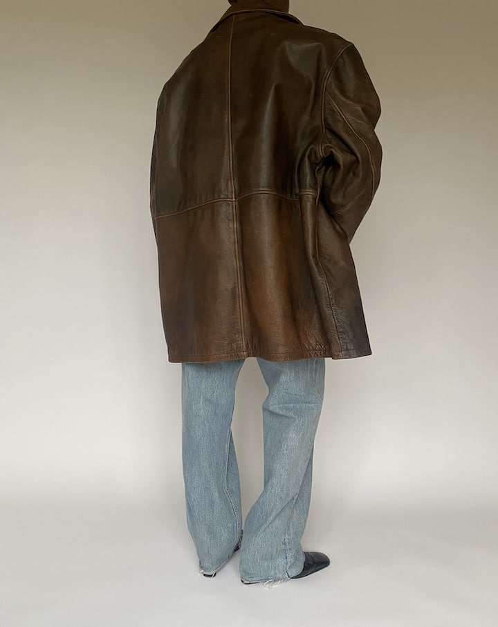 VINTAGE BROWN LEATHER JACKET 4877