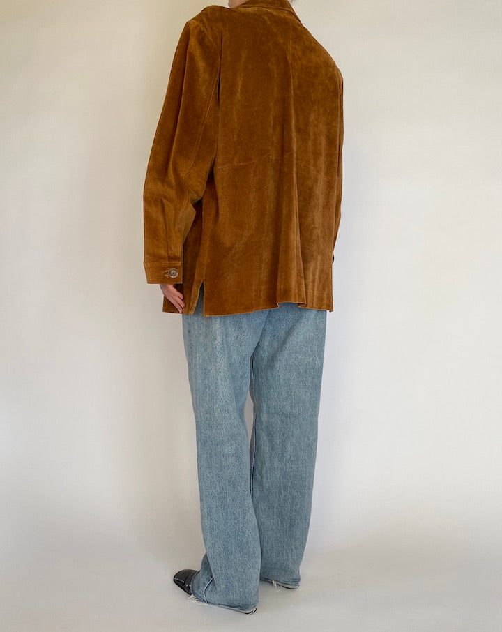 VINTAGE BROWN SUEDE LEATHER JACKET 4530