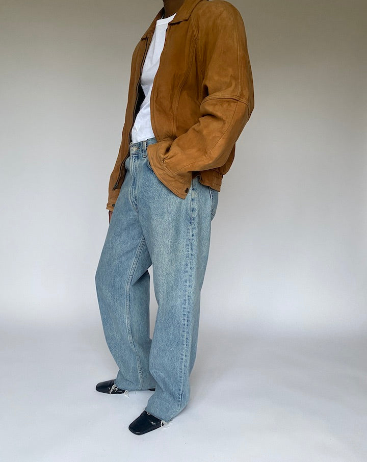 VINTAGE BROWN LEATHER JACKET 4875