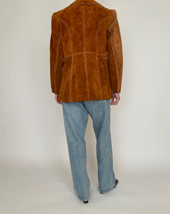 VINTAGE BROWN SUEDE LEATHER JACKET 4528