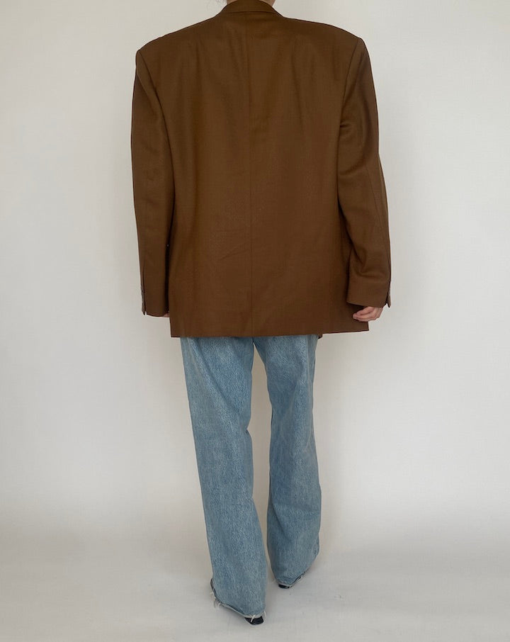 VINTAGE BROWN OVERSIZED BLAZER 4326