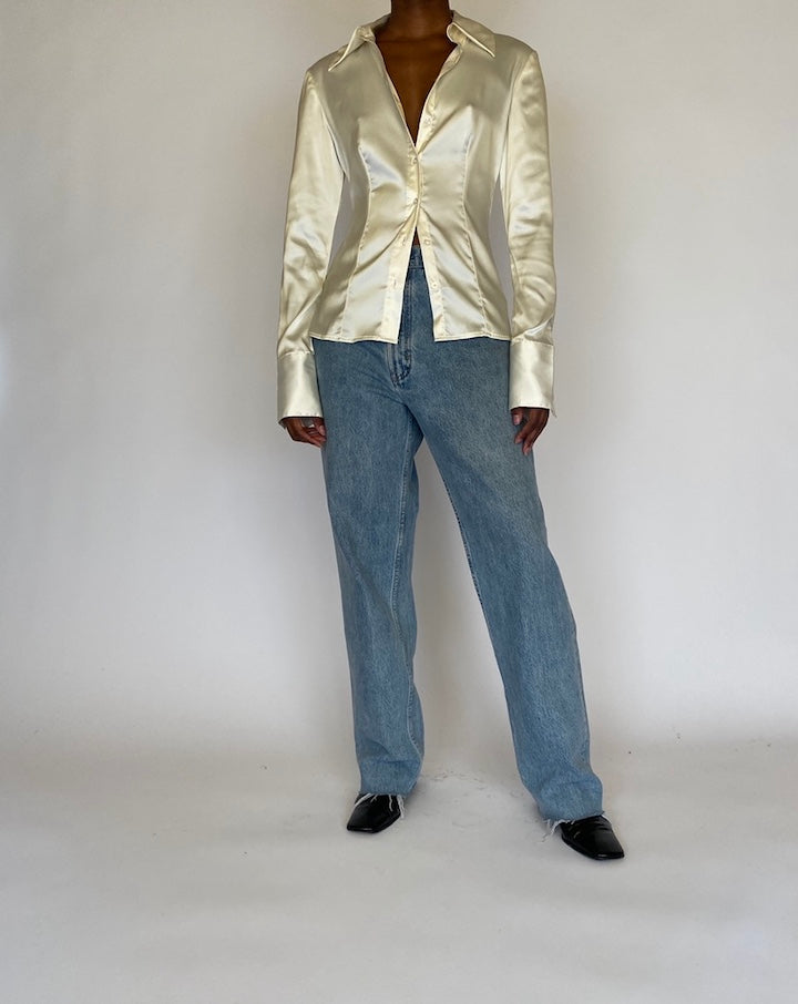 VINTAGE CREAM BLOUSE 4470