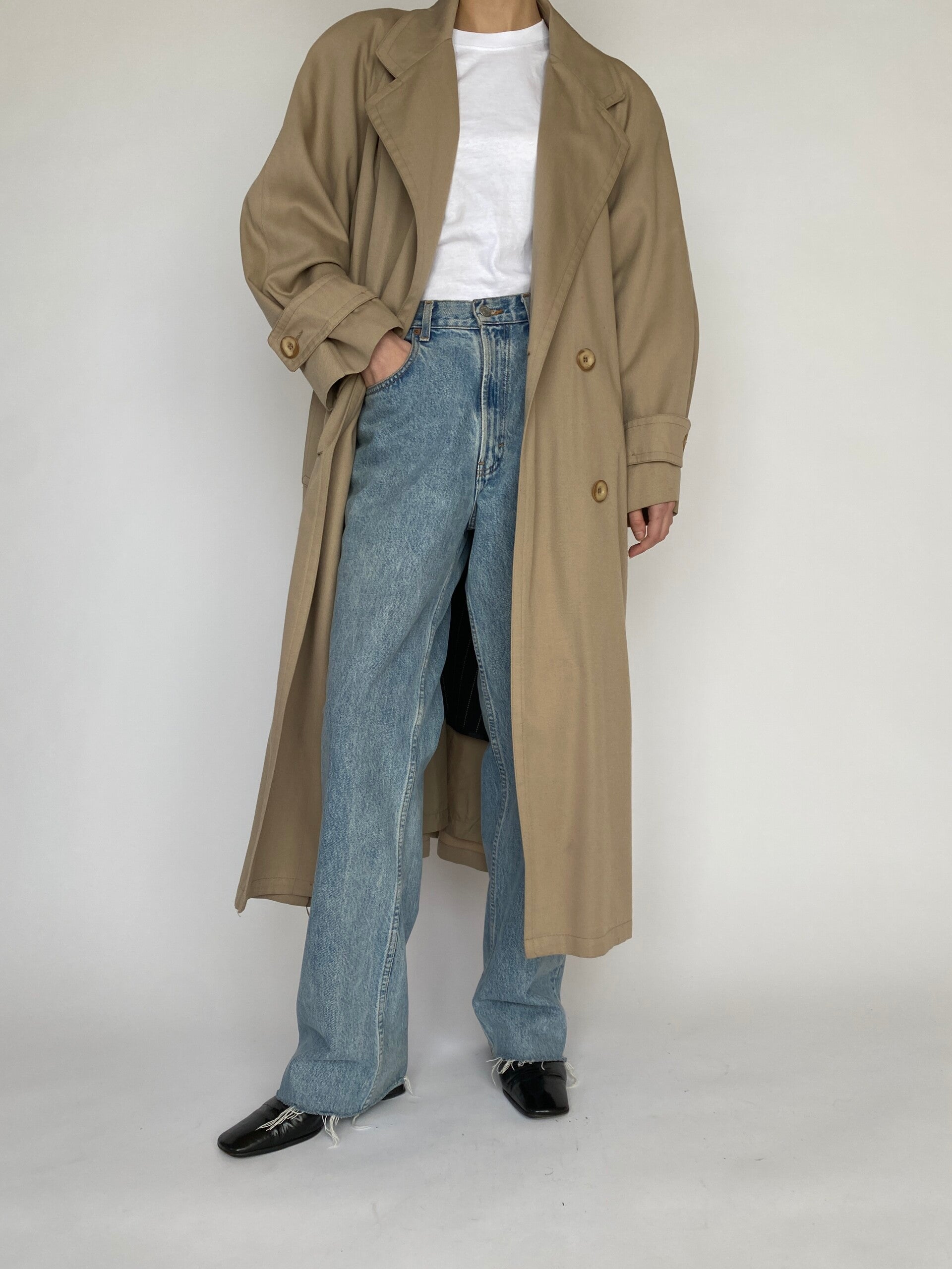 VINTAGE BEIGE TRENCH COAT 4820
