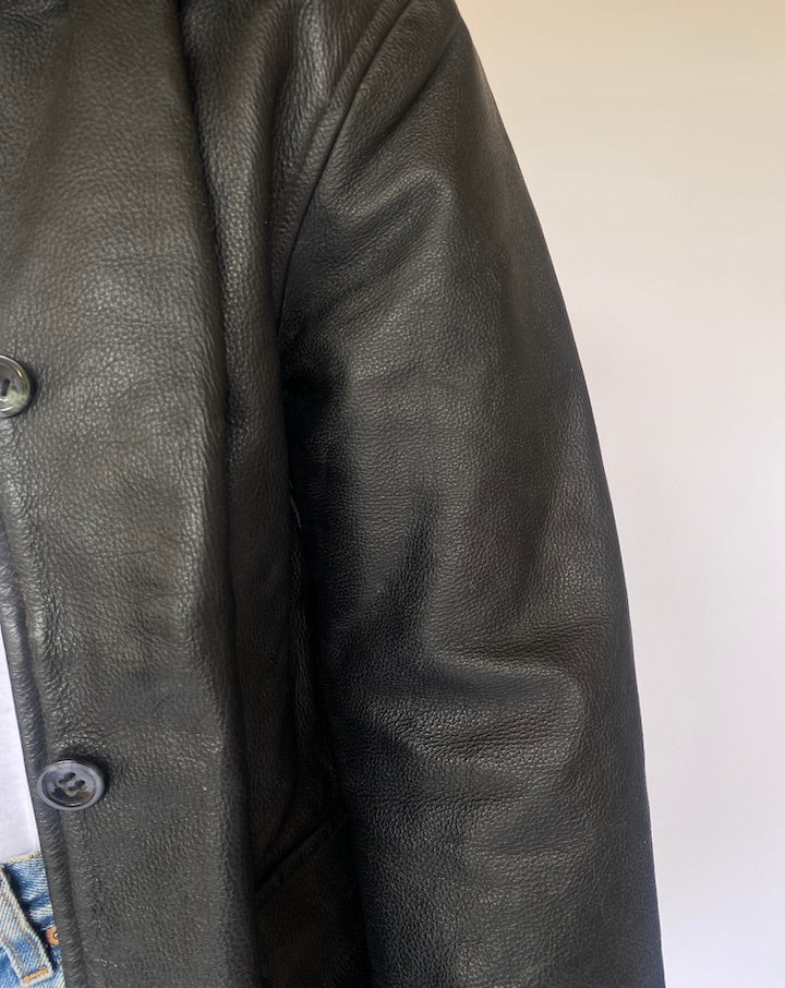 VINTAGE BLACK LEATHER JACKET 4933