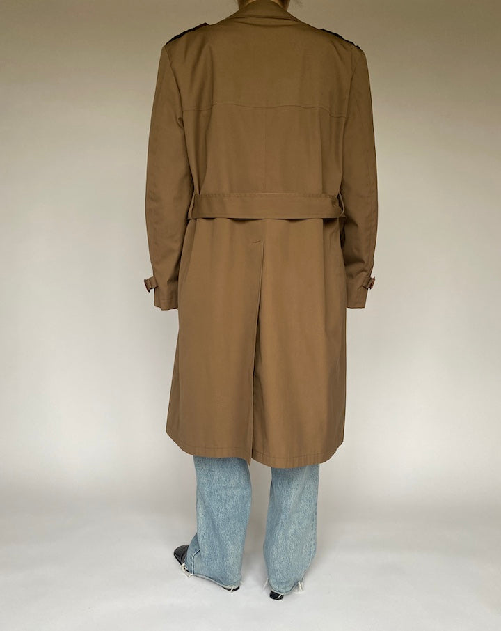 VINTAGE BROWN TRENCH COAT 4764