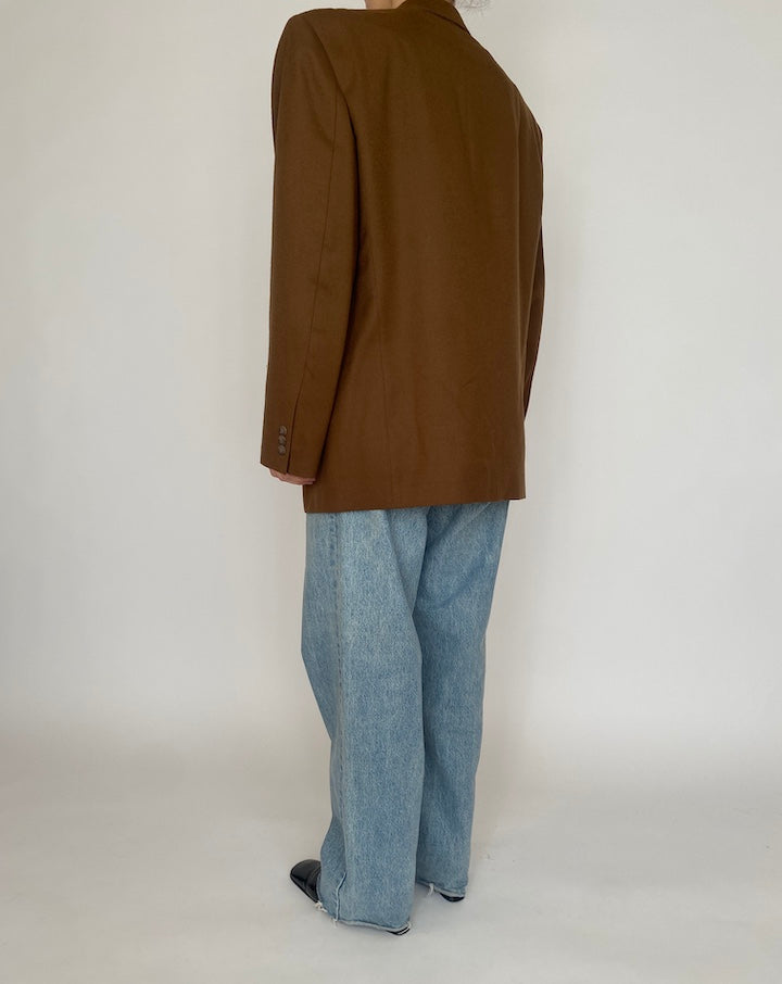 VINTAGE BROWN OVERSIZED BLAZER 4326
