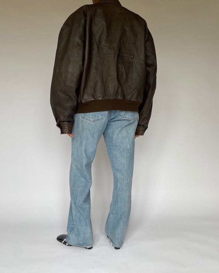 VINTAGE BROWN LEATHER JACKET 4937