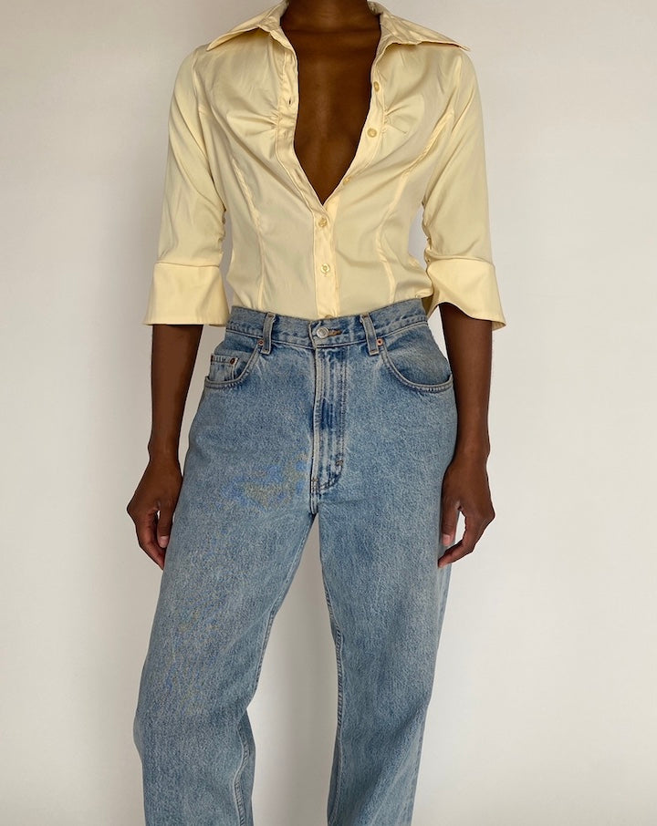 VINTAGE CREAM BLOUSE 4349