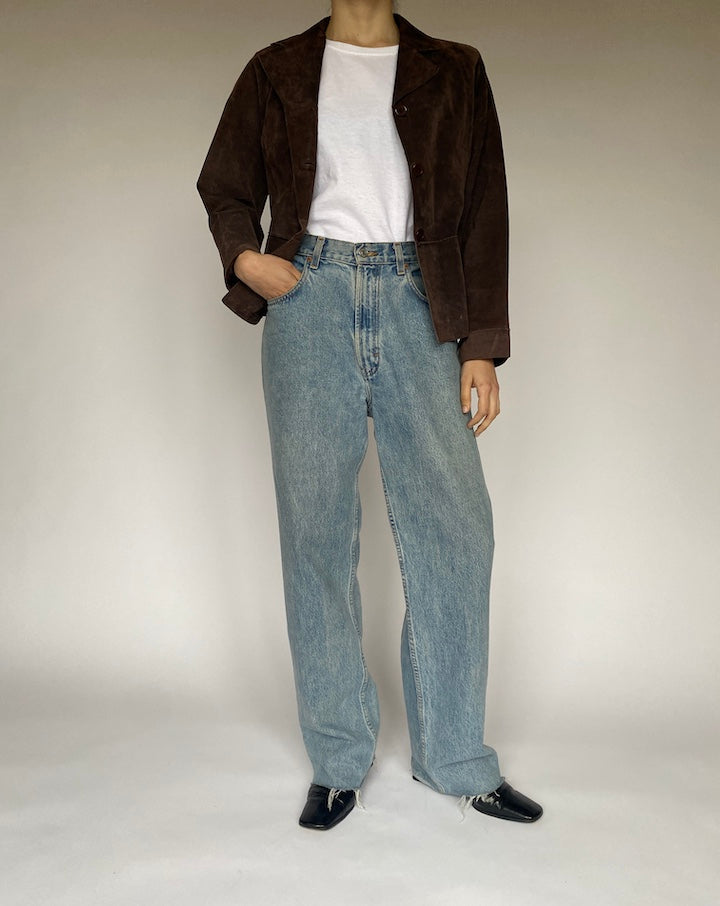 BROWN SUEDE LEATHER JACKET 4773