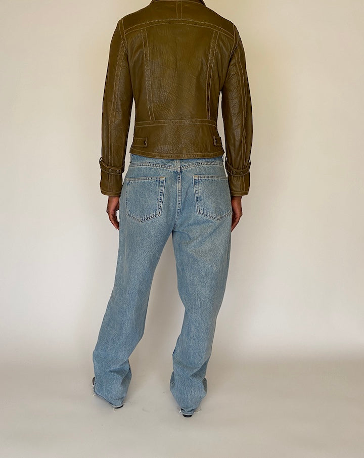 VINTAGE BROWN LEATHER JACKET 4459