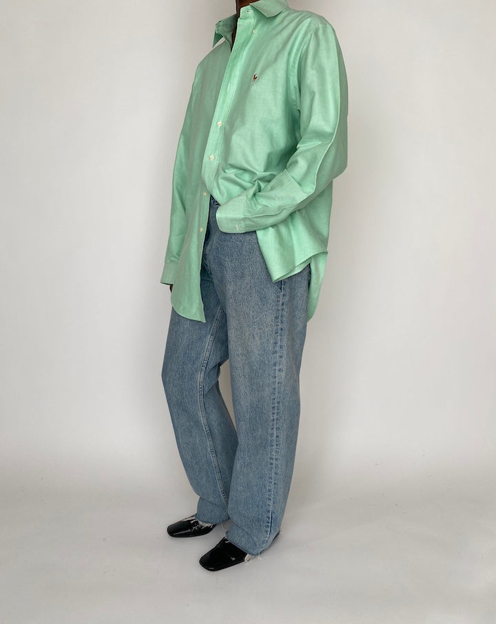 VINTAGE GREEN RALPH LAUREN SHIRT 4597