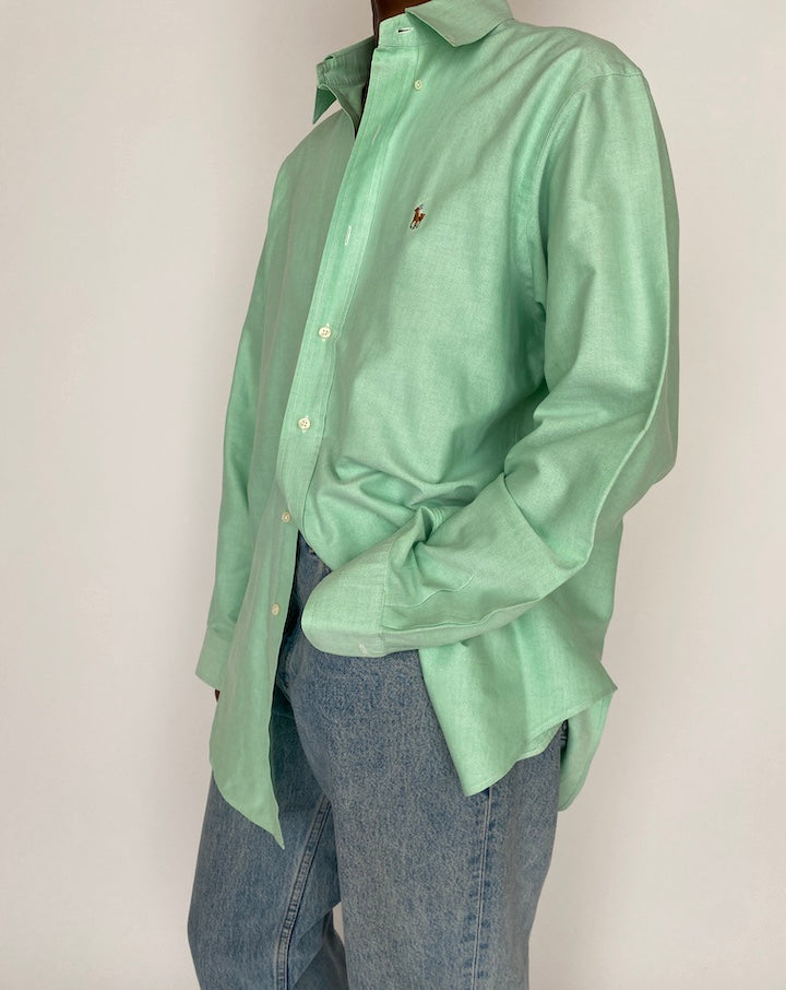VINTAGE GREEN RALPH LAUREN SHIRT 4597