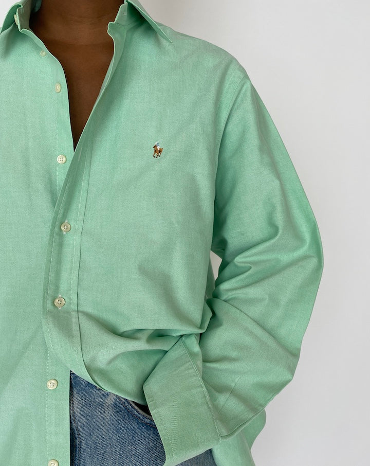 VINTAGE GREEN RALPH LAUREN SHIRT 4597