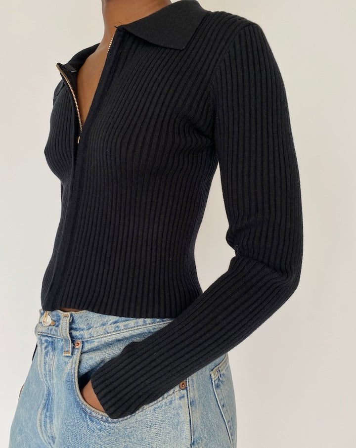 VINTAGE BLACK CARDIGAN 4566