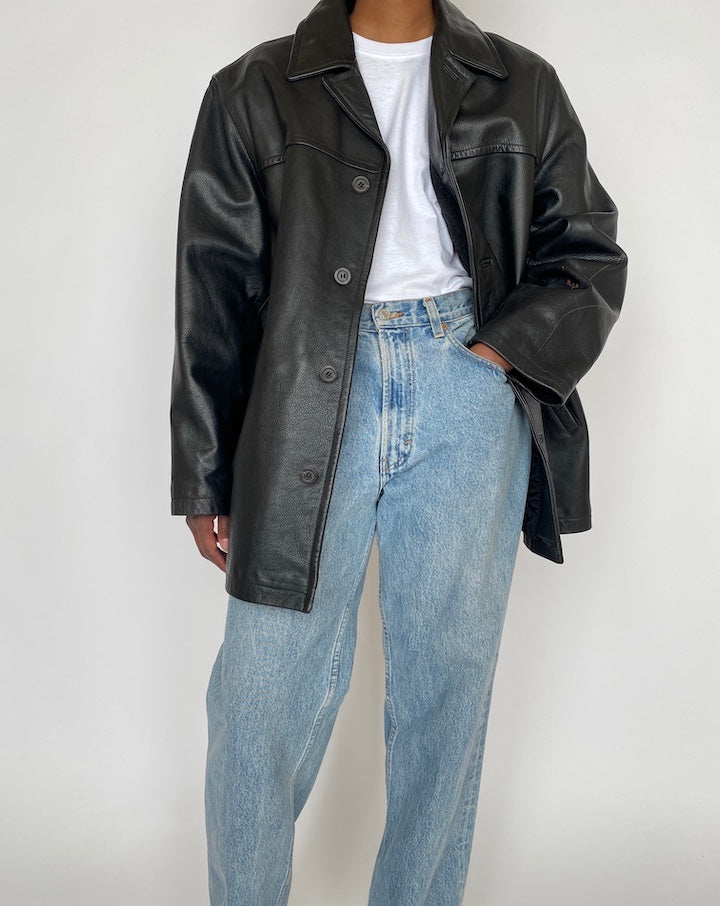 VINTAGE OVERSIZED LEATHER JACKET 4631