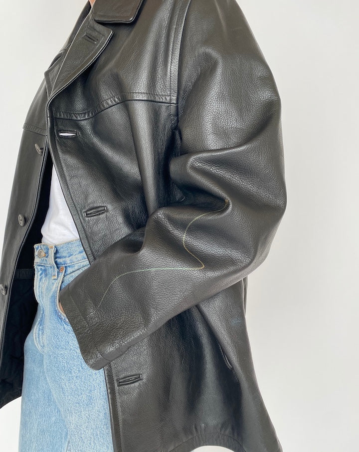 VINTAGE OVERSIZED LEATHER JACKET 4631