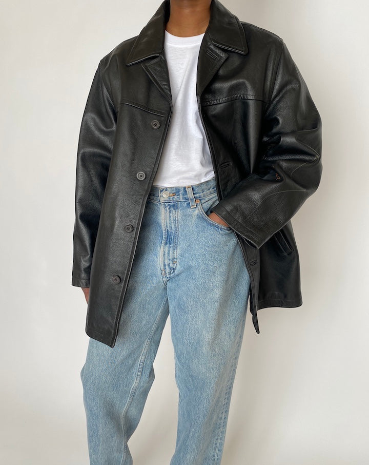 VINTAGE OVERSIZED LEATHER JACKET 4631