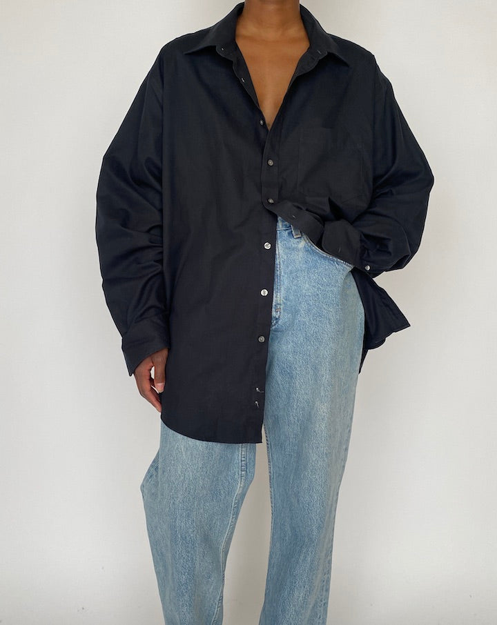 VINTAGE OVERSIZED BLACK SHIRT 4595