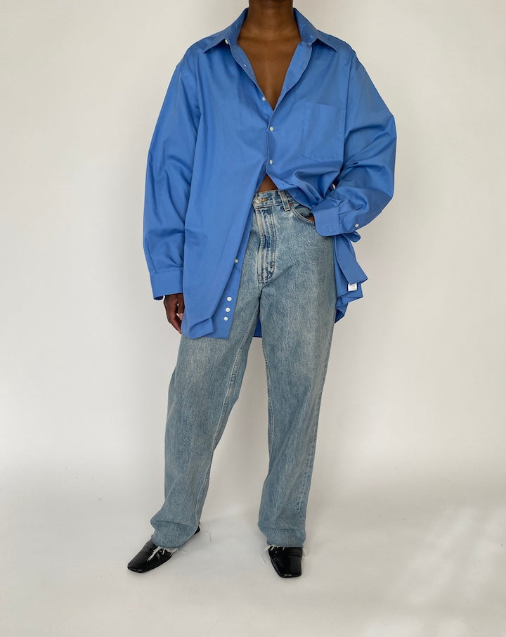 VINTAGE OVERSIZED BLUE SHIRT 4535