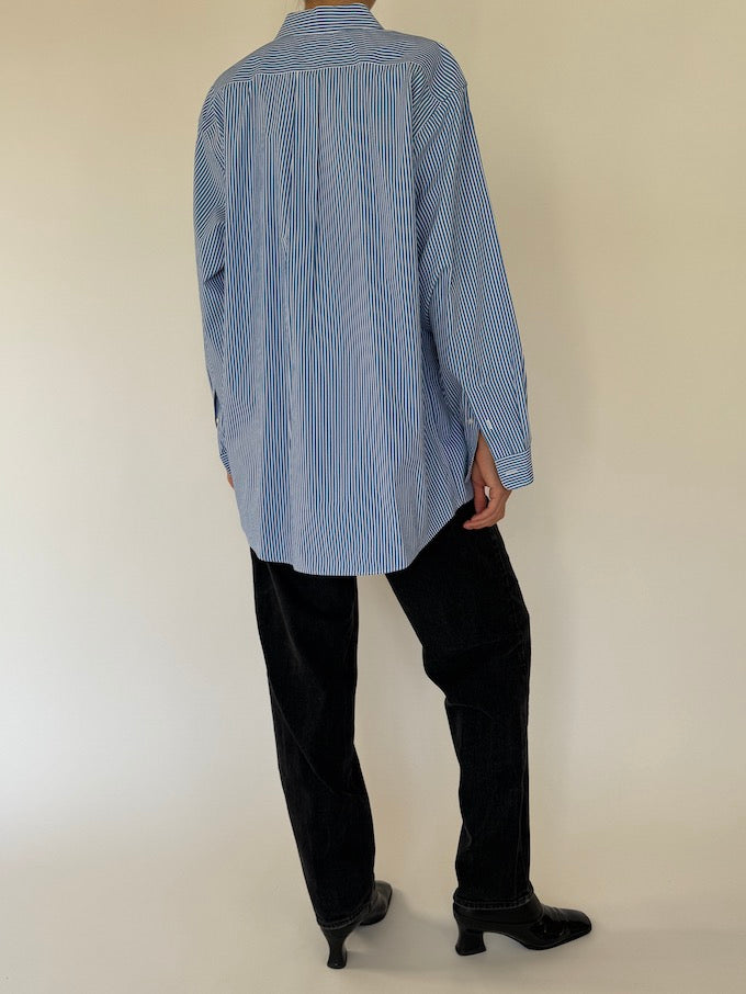 Vintage striped shirt in blue and white 5737