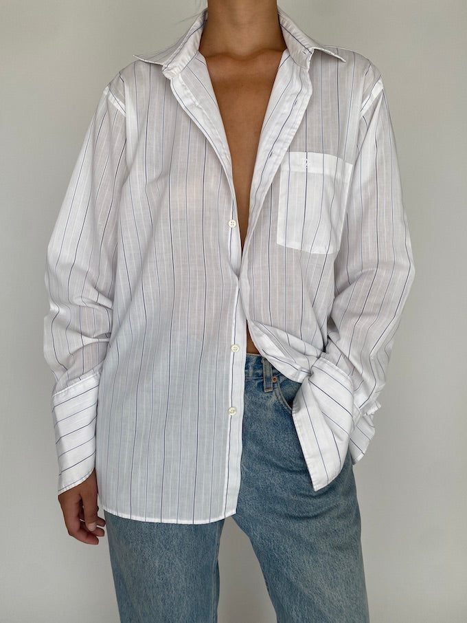 Vintage Pinstripe Christian Dior Shirt 5679
