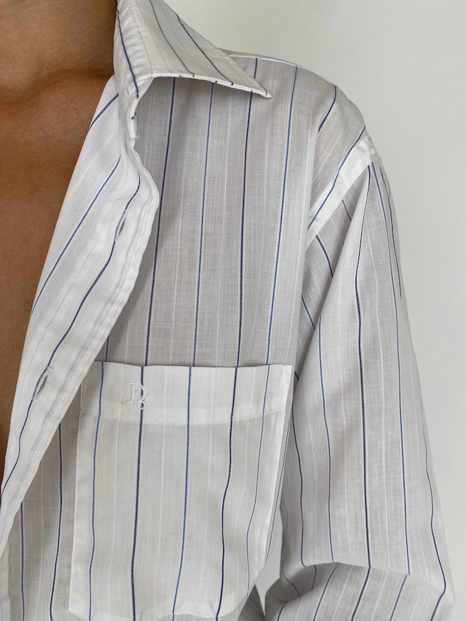 Vintage Pinstripe Christian Dior Shirt 5679