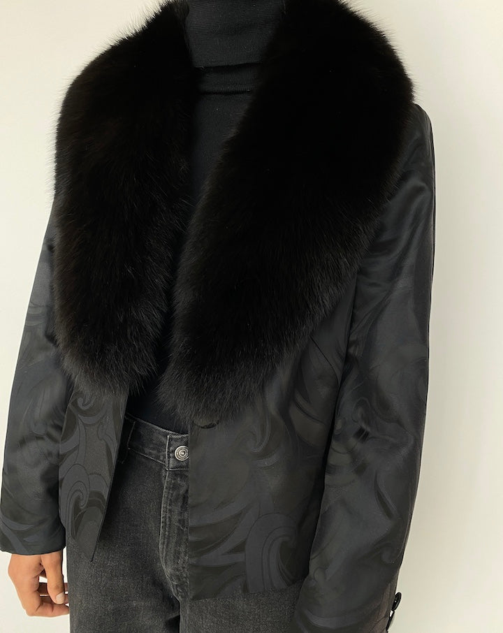 VINTAGE ADRIENNE VITTADINI JACKET WITH A FUR COLLAR 1688